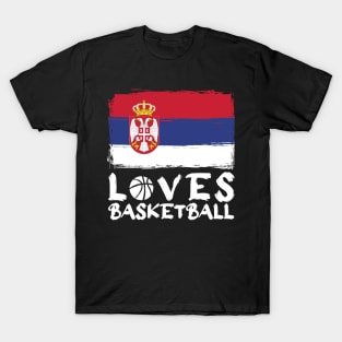 Serbia Loves Basketball T-Shirt